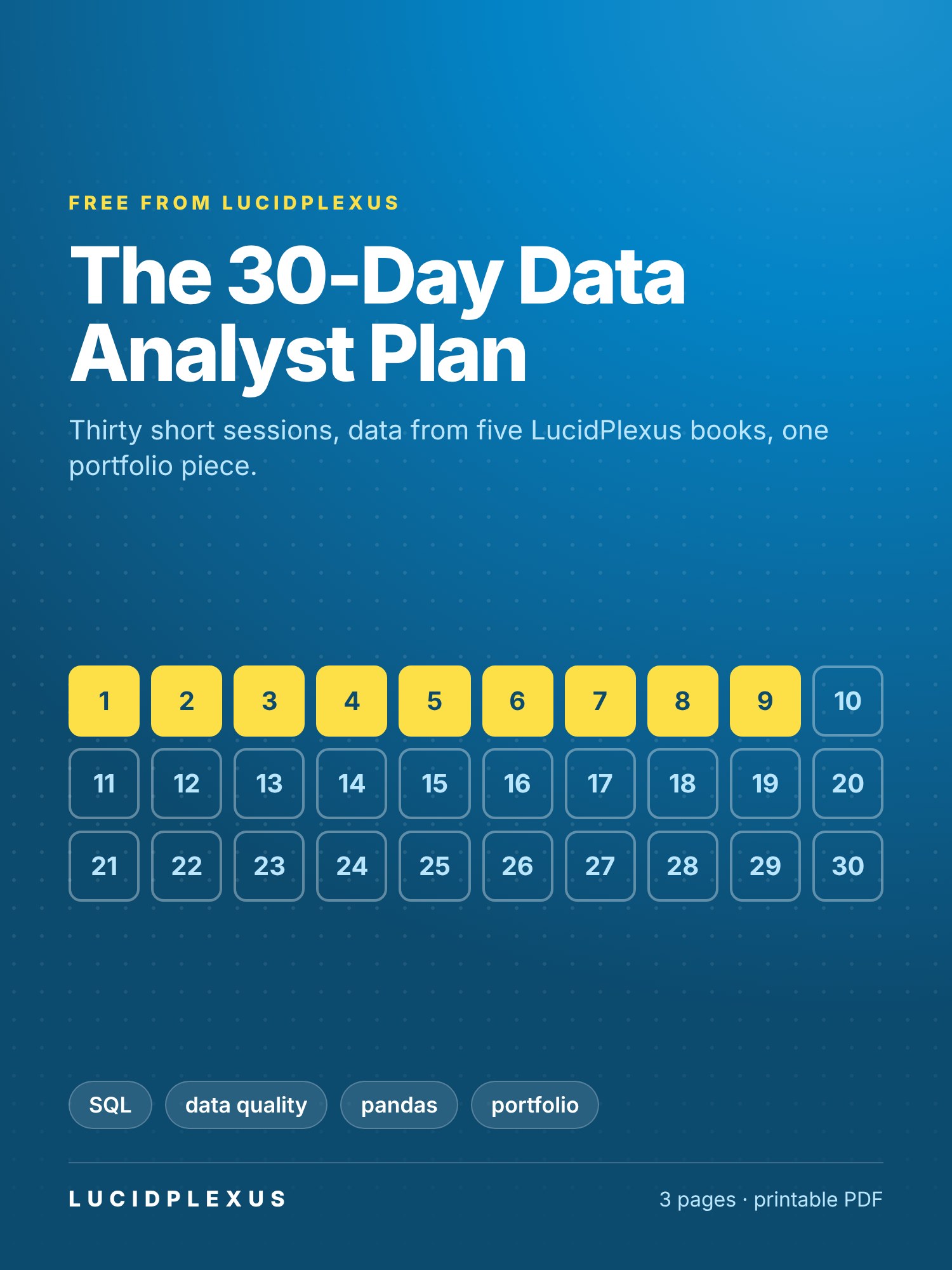 The 30-Day Data Analyst Plan